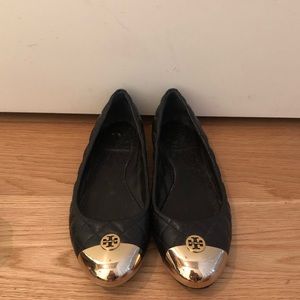 Tory Burch Quilted Lambskin Flats. Sz 6 1/2.